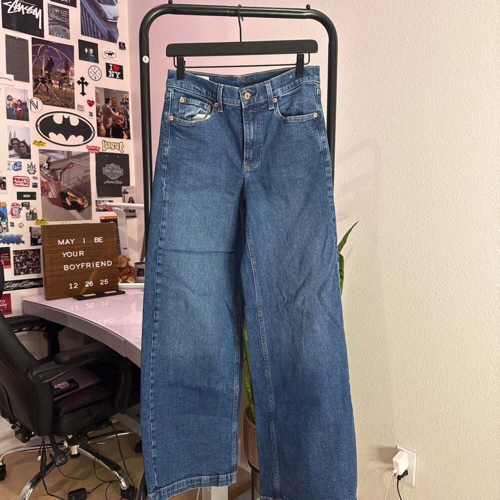 GAP High Rise Stride Wide Leg Jeans Size 27 4R